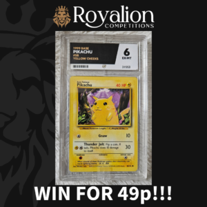 ACE 6 Graded Pokemon Card - WOTC 1999 Base Set Pikachu Yellow Cheeks