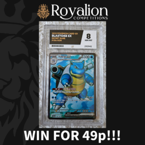 Win a ACE 8 Graded Pokemon Card - 2023 Pokemon 151 Blastoise Secret Rare (Korean) - Beautiful Card!